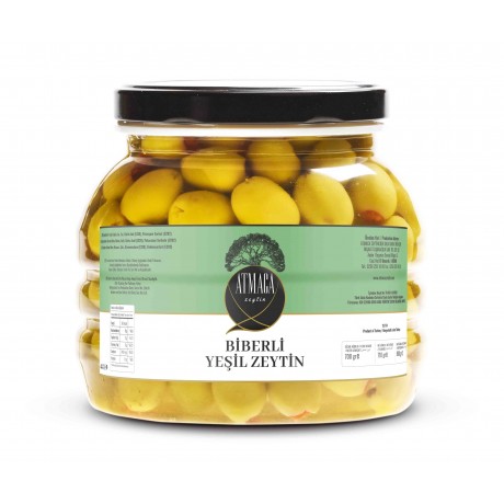 Atmaca Biberli Yeşil Zeytin 700g